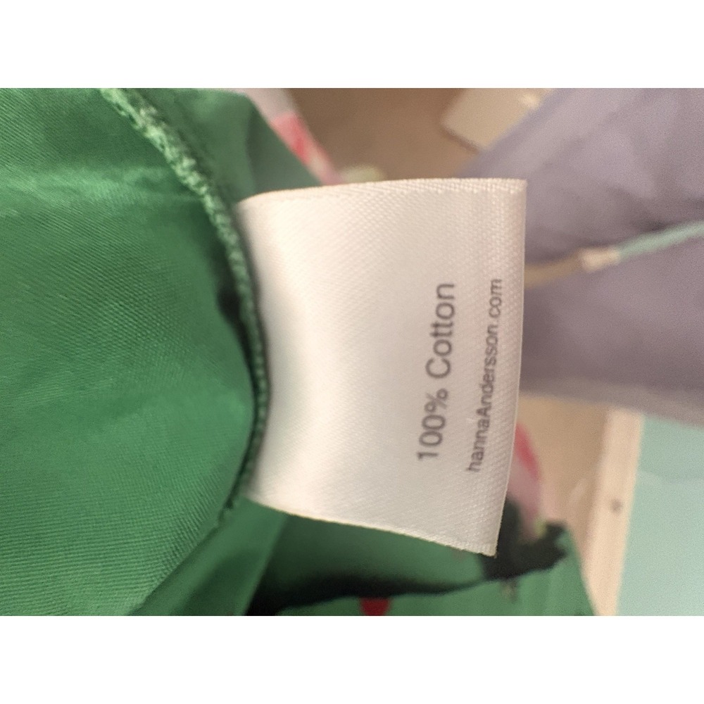 Hanna Andersson Green Tulip & Bee Shift Dress Girl's Size 120 - Picture 6 of 7